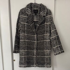 Christian Siriano Plaid Wool Blend Women's Coat